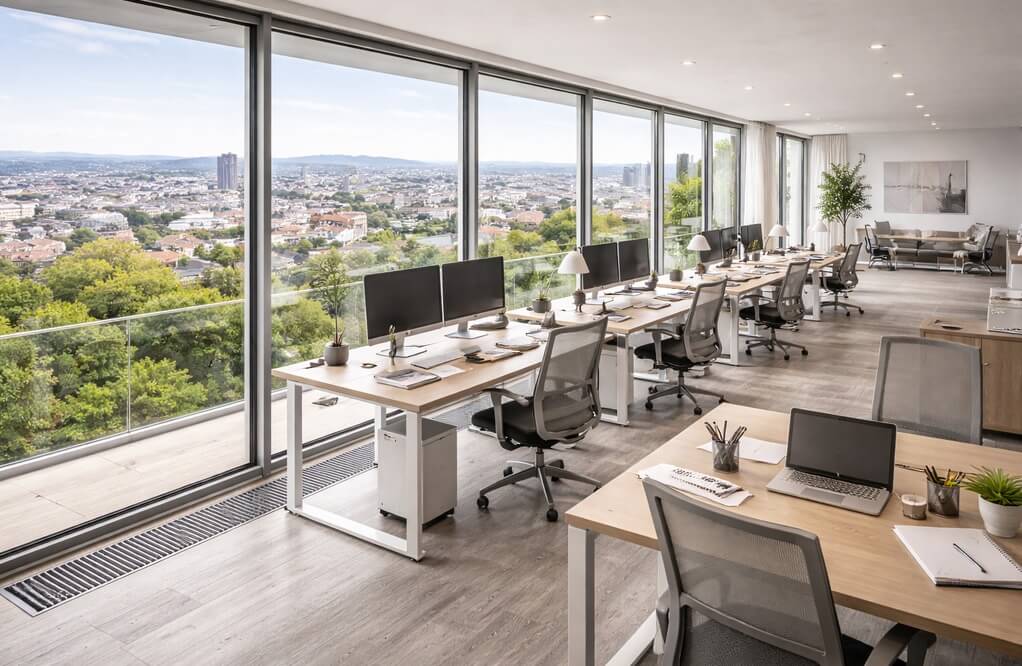 Unterflurkonvektor im Großraumbüro Minib